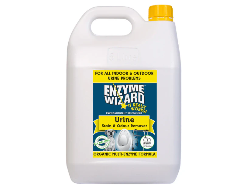 Enzyme Wizard 5L Pet/Dog/Cat Human Urine Stain/Odour Remover Deodoriser Cleaner