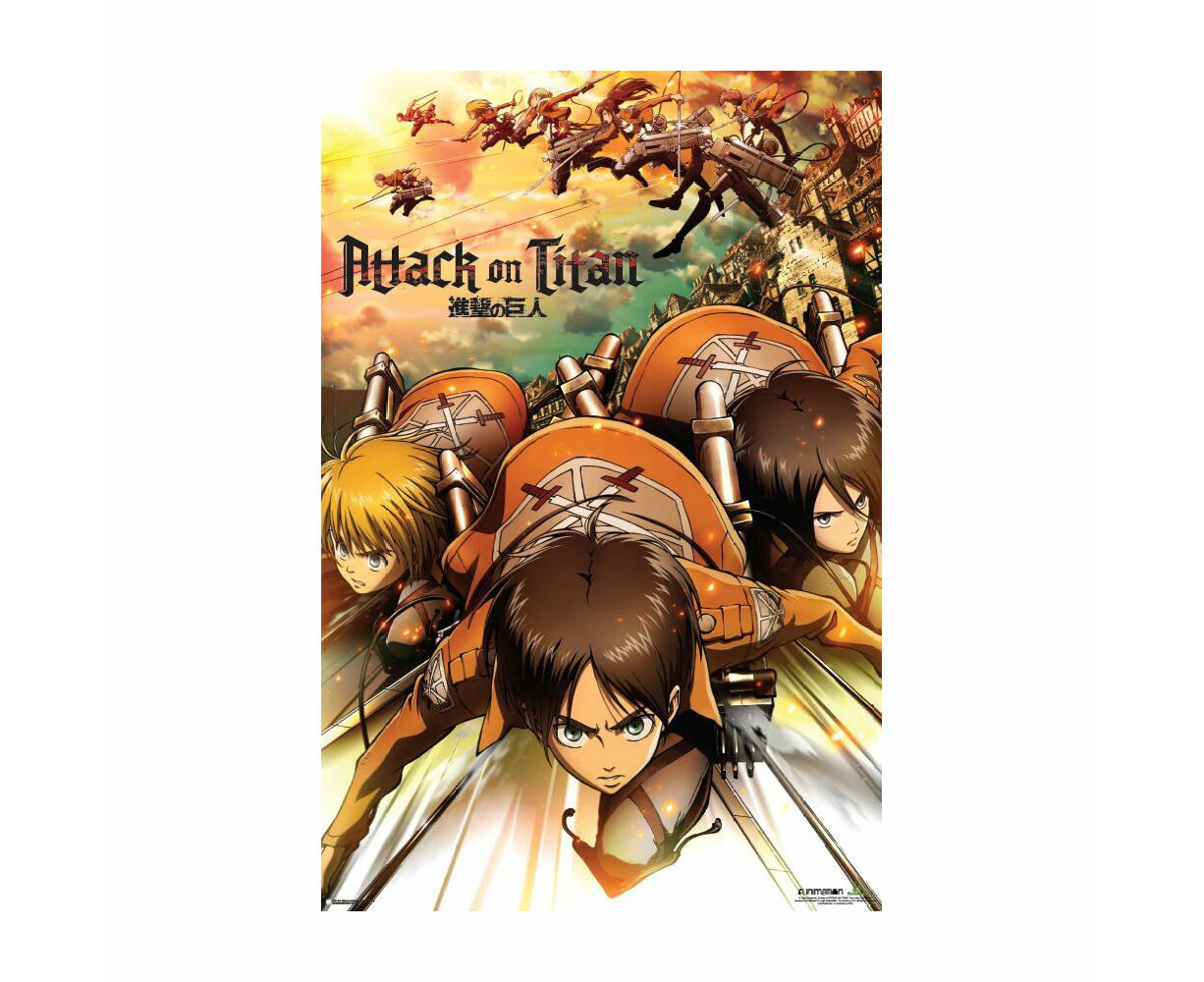 Attack On Titan Attack Poster 91.5x61cm Home/Room Hanging Wall Display Decor