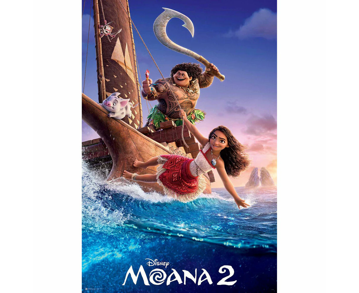 Disney Moana 2 One Sheet Poster Home/Room Wall Hanging Decor Display 91x61cm