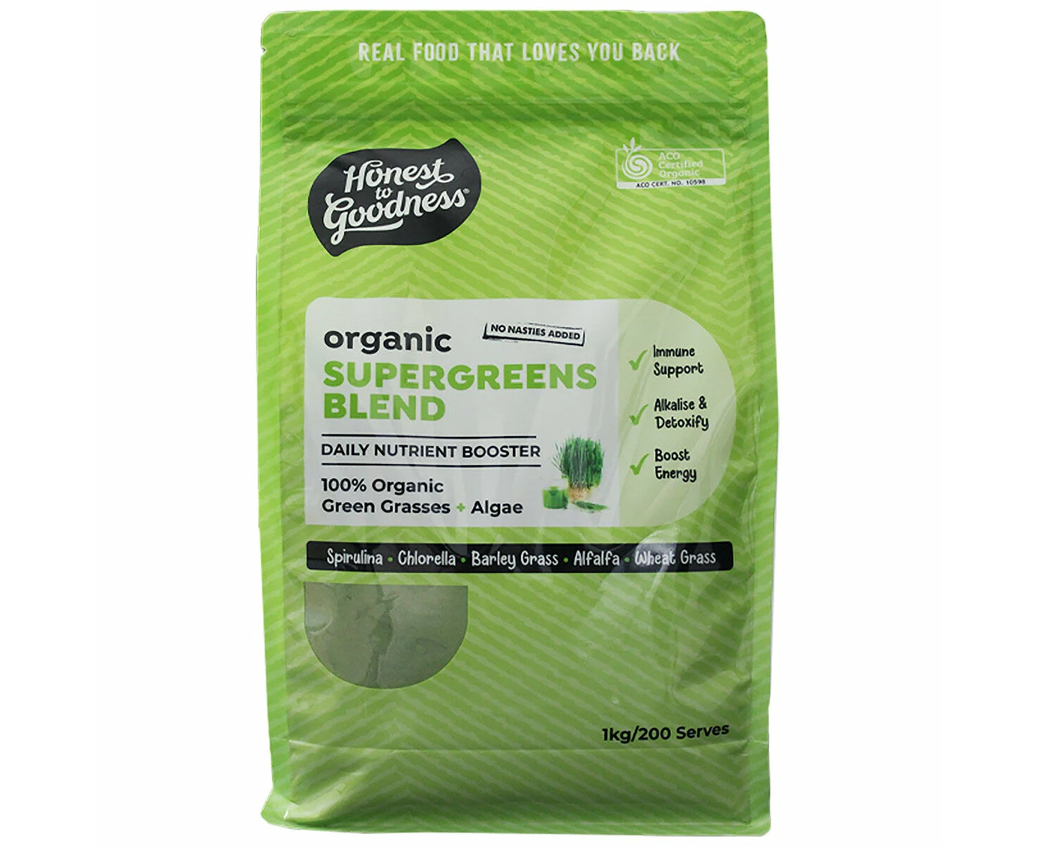 Honest to Goodness Organic Supergreens Blend Powder 1kg