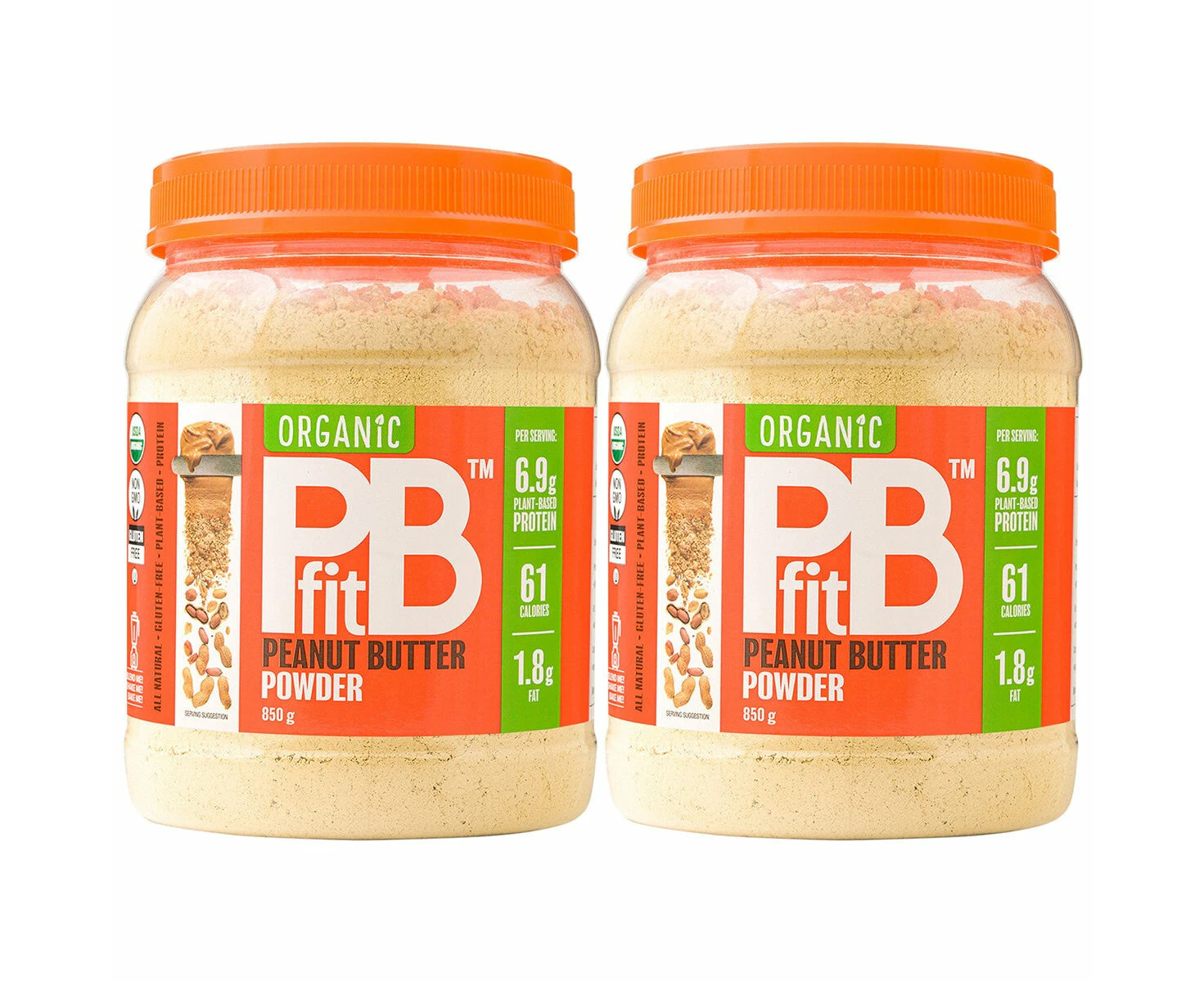 PBFit Organic Peanut Butter Protein Powder 2 x 850g