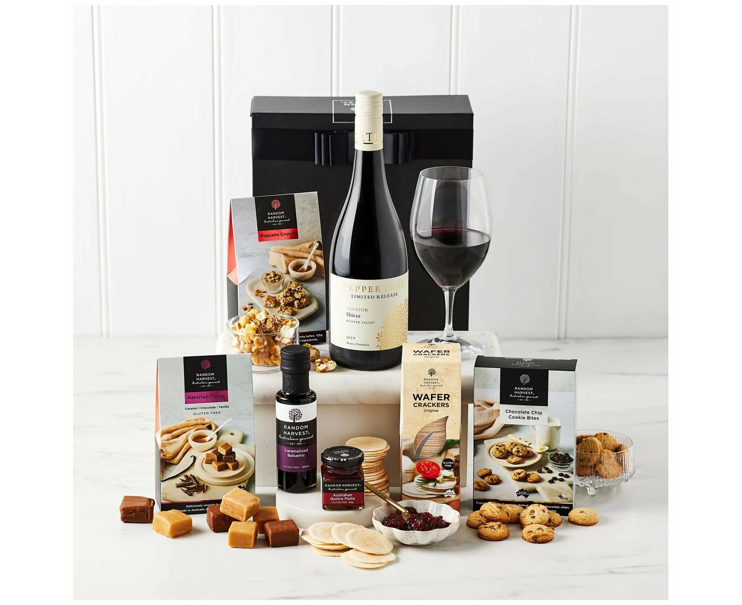 Random Harvest Red Wine With Nibbles Gift Hamper