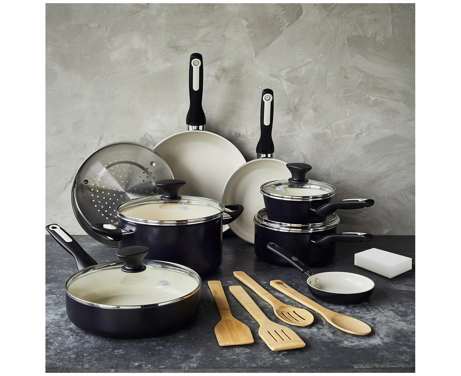 GreenPan Rio Ceramic Non-Stick Cookware Set 17 Piece