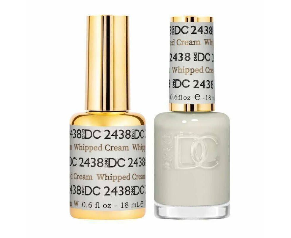 DND 2438 Whipped Cream - DC Sheer Collection Gel & Lacquer Duo 18ml