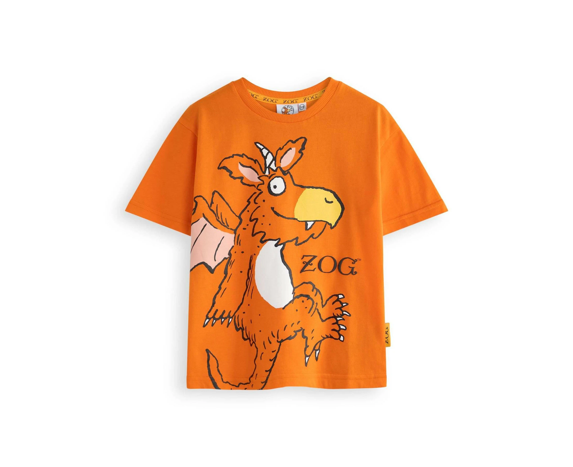 The Gruffalo Childrens/Kids Zog Big Face Short-Sleeved T-Shirt (Orange) - NS8646