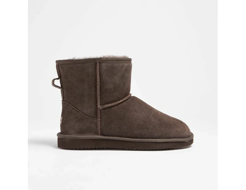 Mens Sheepskin and Leather Slipper Boot