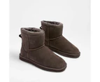 Mens Sheepskin and Leather Slipper Boot