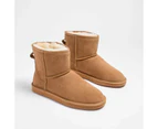 Mens Sheepskin and Leather Slipper Boot