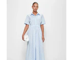 Australian Cotton Midi Shirt Dress - Preview