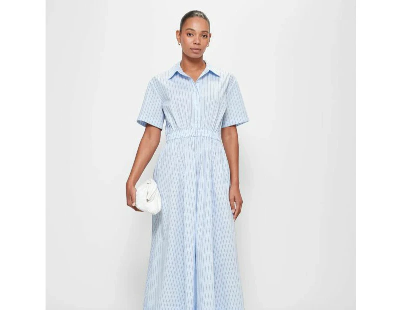 Australian Cotton Midi Shirt Dress - Preview