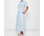 Australian Cotton Midi Shirt Dress - Preview