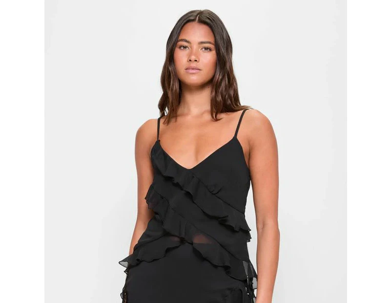 Asymmetrical Ruffle Cami - Lily Loves