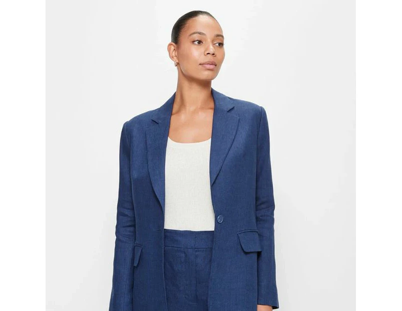 European Linen Relaxed Blazer - Preview