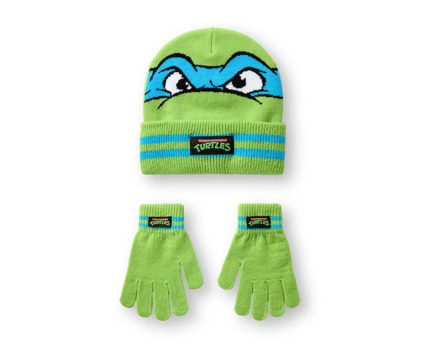 Teenage Mutant Ninja Turtles Boys Face Hat And Gloves Set (Green) - NS8644