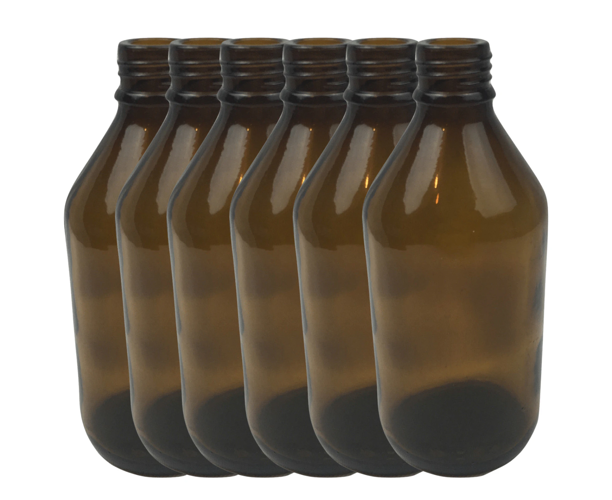 6x 600ml Brown Glass Bottle Plinking Shooting Target Practice without Lids/Caps