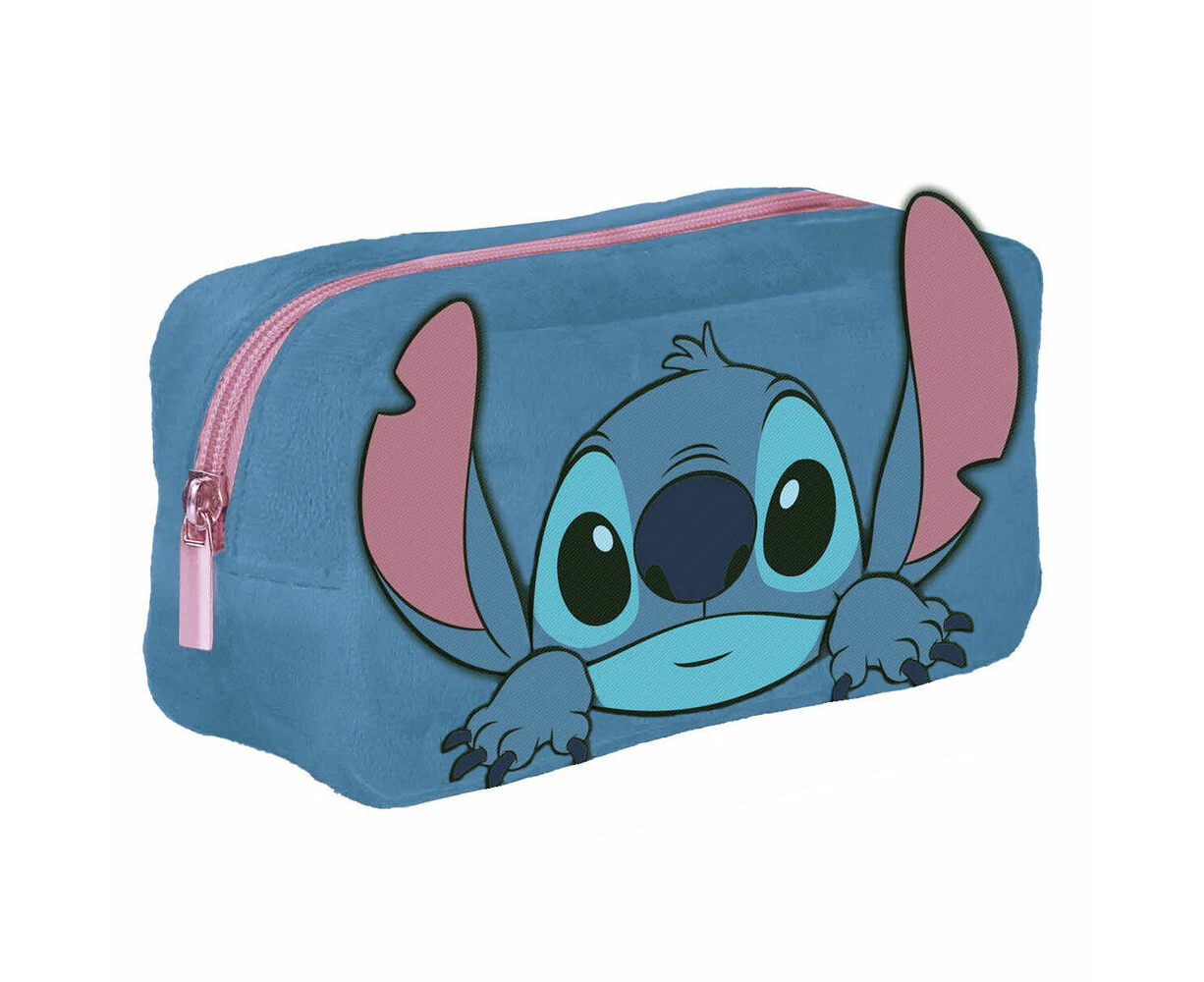 Disney Lilo & Stitch Plush Pencil/Pen Case Personal Organiser Blue 22x10cm