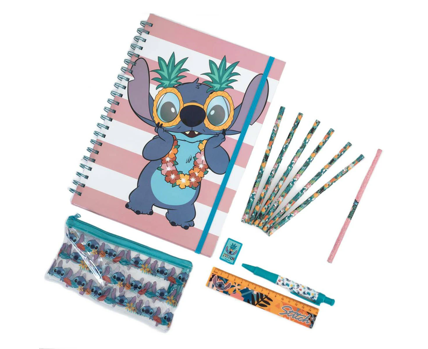 Lilo & Stitch Aloha Hawaii A4 Bumper Stationery Set Set (Pack of 12) (Multicoloured) - TA13264