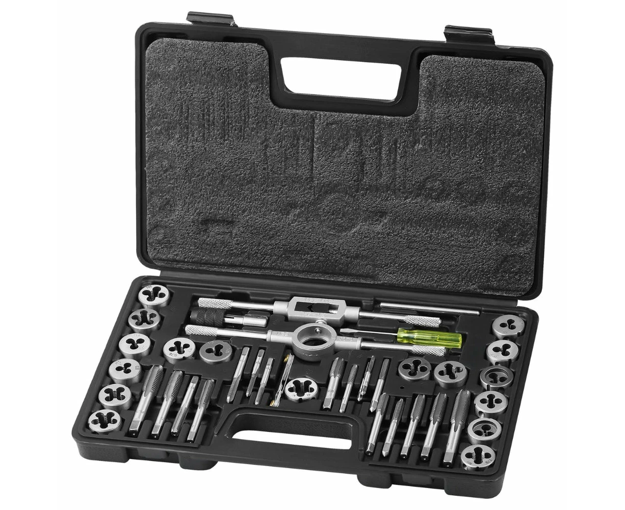 Hansona Tap and Die Set - Metric & SAE Standard,  Bearing Steel Threading Tools