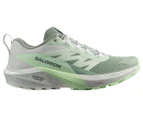 Salomon Women's Sense Rise 5 Trail Running Shoes - Lily Pad/Metal/Green Ash