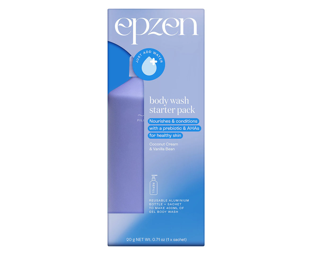 Epzen Body Wash Starter Pack Coconut Cream & Vanilla Bean