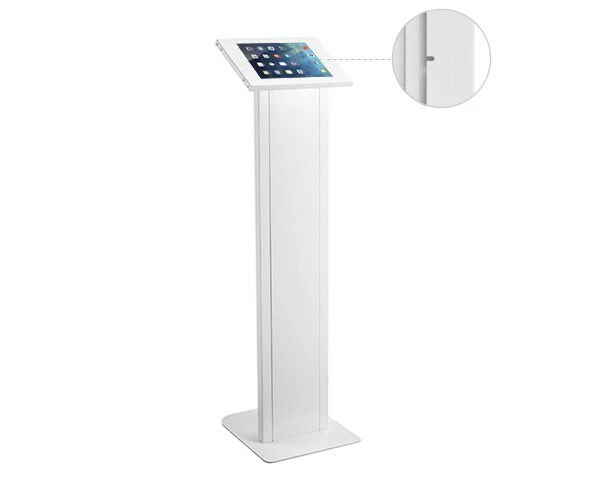 Brateck Anti-Theft Free Standing 112.5cm Kiosk Stand for 9.7"-10.2" Tablet WHT