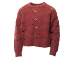 Eve Girl Youth Ebony Knit Jumper - Burgundy