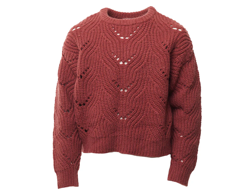 Eve Girl Youth Ebony Knit Jumper - Burgundy