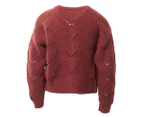 Eve Girl Youth Ebony Knit Jumper - Burgundy