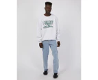 Silent Theory Men's Summit Crew Sweatshirt - Grey Marle