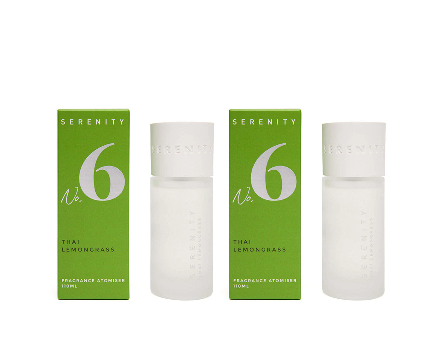 2x Serenity Numbered Core 110ml Room Spray Scented Fragrance Thai Lemongrass