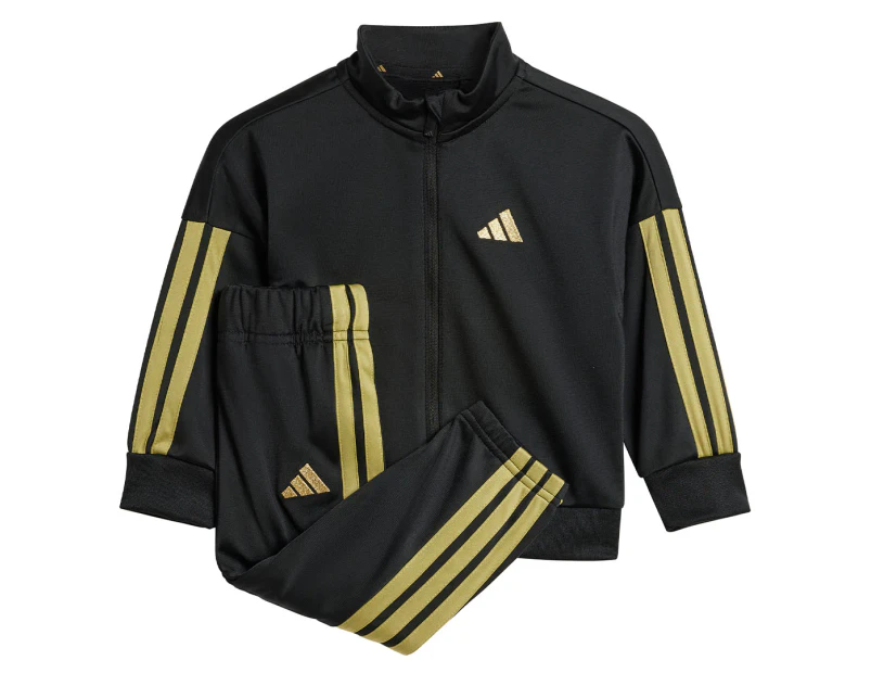 Adidas Baby/Toddler Essentials ClimaCool Tracksuit Set - Black/Gold Metallic