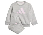 Adidas Baby/Toddler Essentials Jogger Set - Medium Grey Heather/Clear Pink