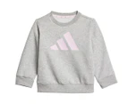 Adidas Baby/Toddler Essentials Jogger Set - Medium Grey Heather/Clear Pink