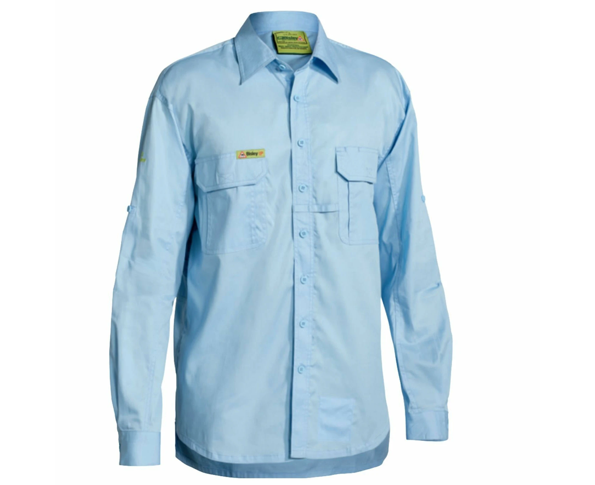 BISLEY Insect Protection Fishing Shirt Long Sleeve Casual Business Work Cotton - VRS6140_BBLB (Blue)