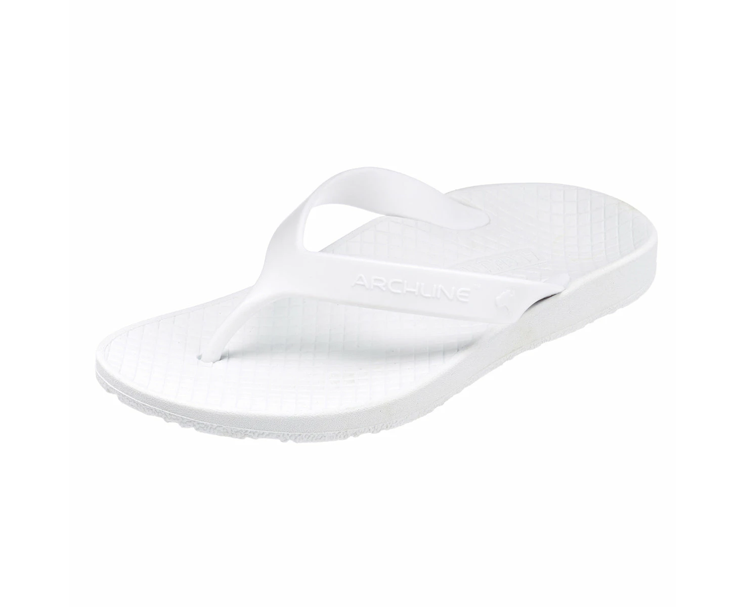 Slippers Archline Orthotic Thongs Support Shoes Footwear Flip Flops Orthopedic White/White