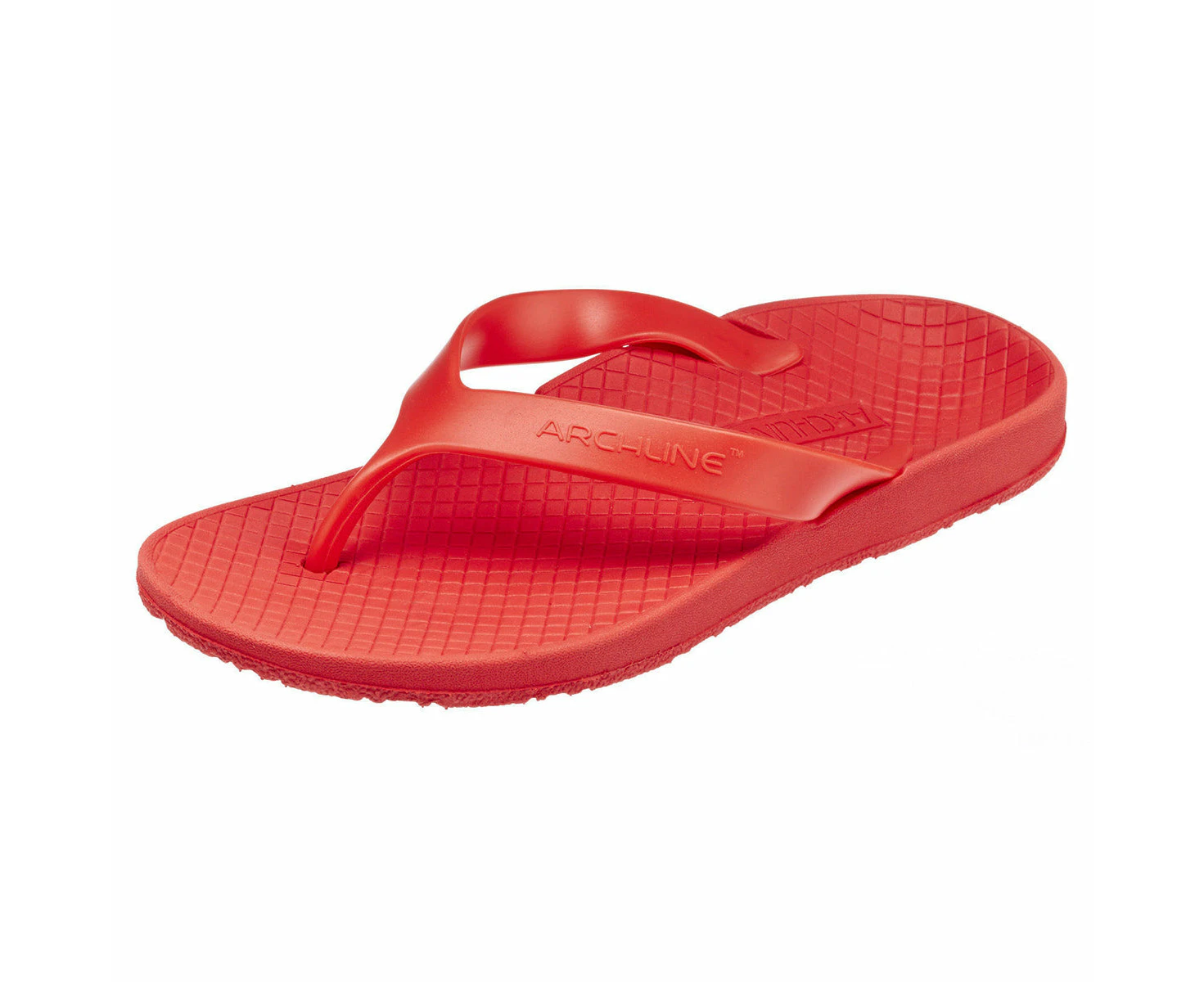 Slippers Archline Orthotic Thongs Support Shoes Footwear Flip Flops Orthopedic Red/Red