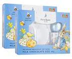 2 x Peter Rabbit Melamine Breakfast Set w/ Milk Chocolate Egg 40g