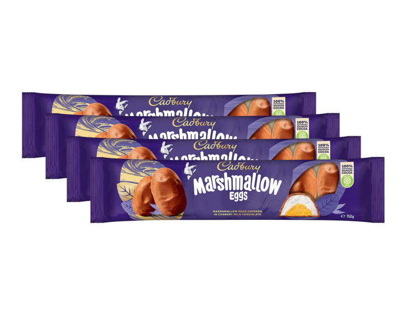 4 x Cadbury Milk Chocolate Marshmallow Easter Eggs 150g