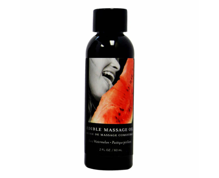 Edible Massage Oil - Juicy Watermelon Flavoured - 59 ml Bottle