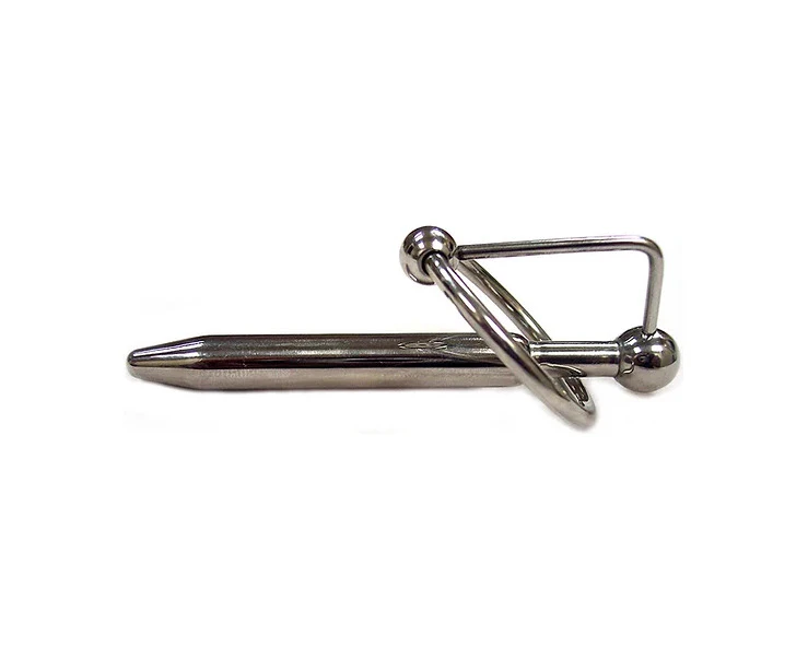 Introducing The Exquisite Steel Pleasure Set: Stainless Steel Urethral Plug And Cock Ring (large) Packaged