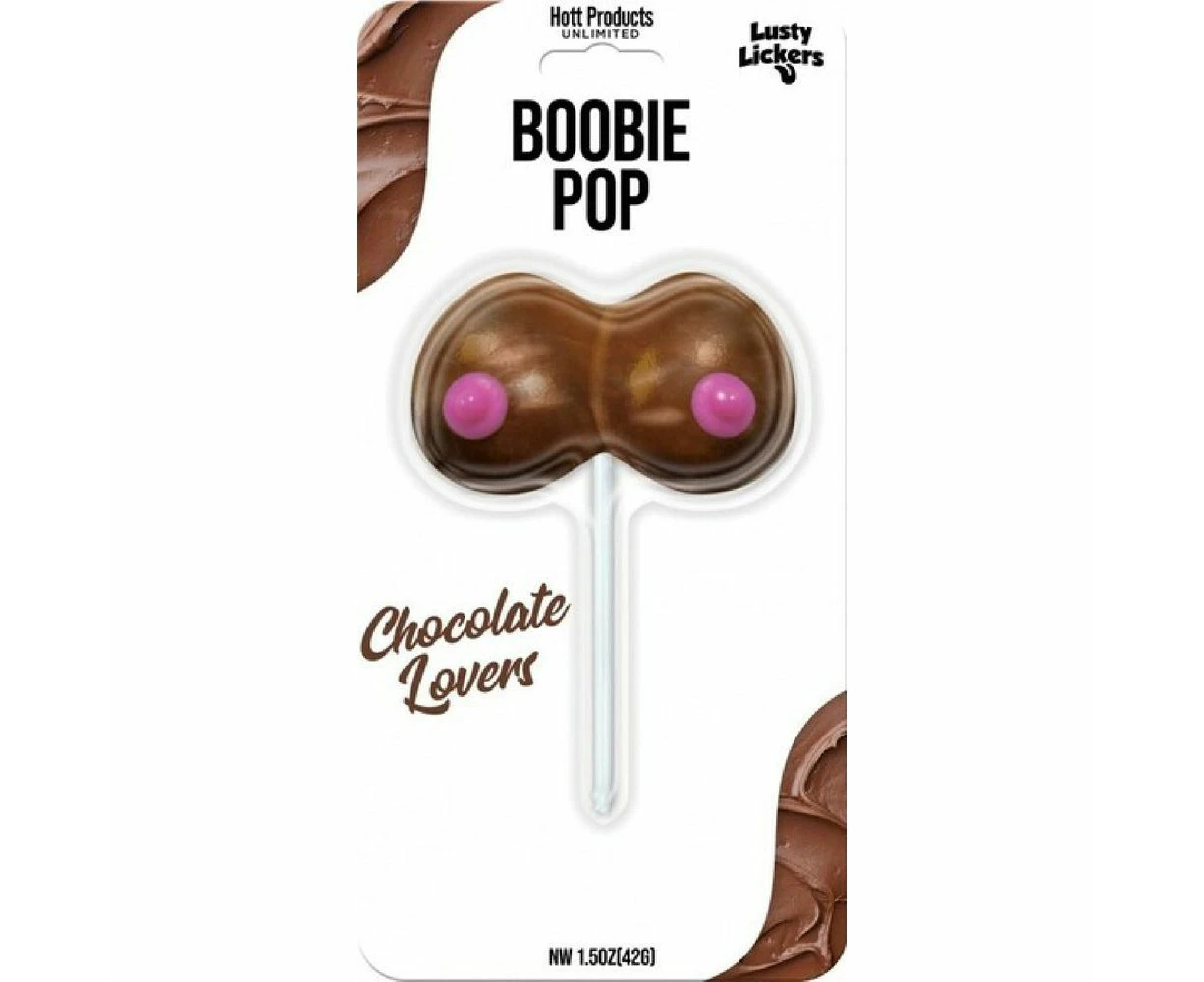 Lusty Lickers Ls 001 Chocolate Flavoured Boobie Pop Oral Pleasure Candy Stick For Women (seductive Pink)