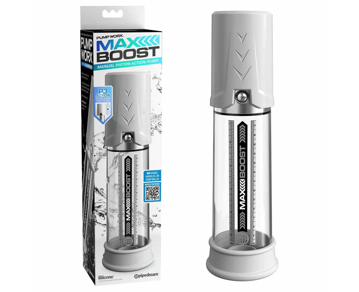 Max Boost Penis Pump Model Pb 1001 Male Enhancement Device For Stronger Erections White