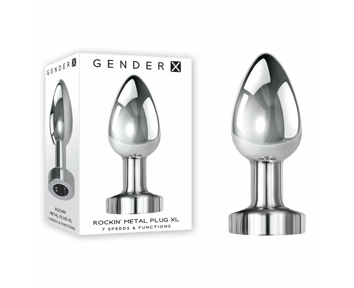 Introducing The Luxe Pleasure Metal Plug Xl Model X7: The Ultimate Unisex Chrome Vibrating Butt Plug For Intense Satisfaction In Silver