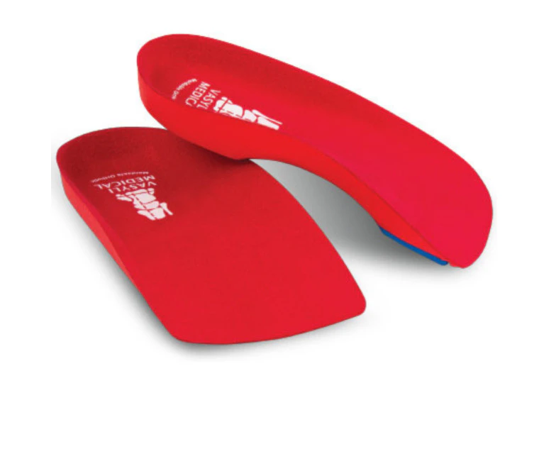 Vasyli Red 3/4 Length High Density Orthotics