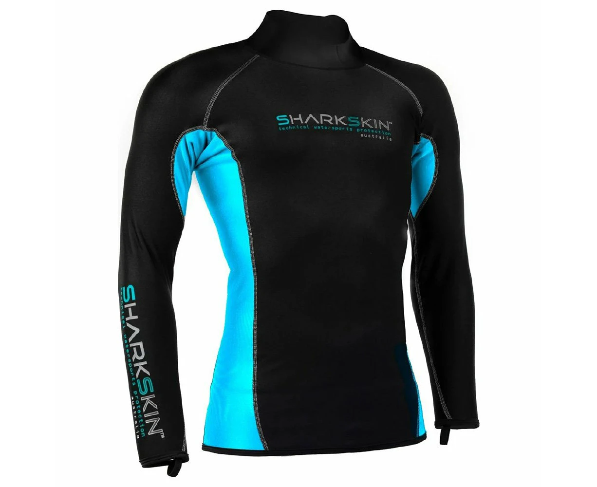 Sharkskin Chillproof Mens Long Sleeve Thermal Top Black/Blue XL