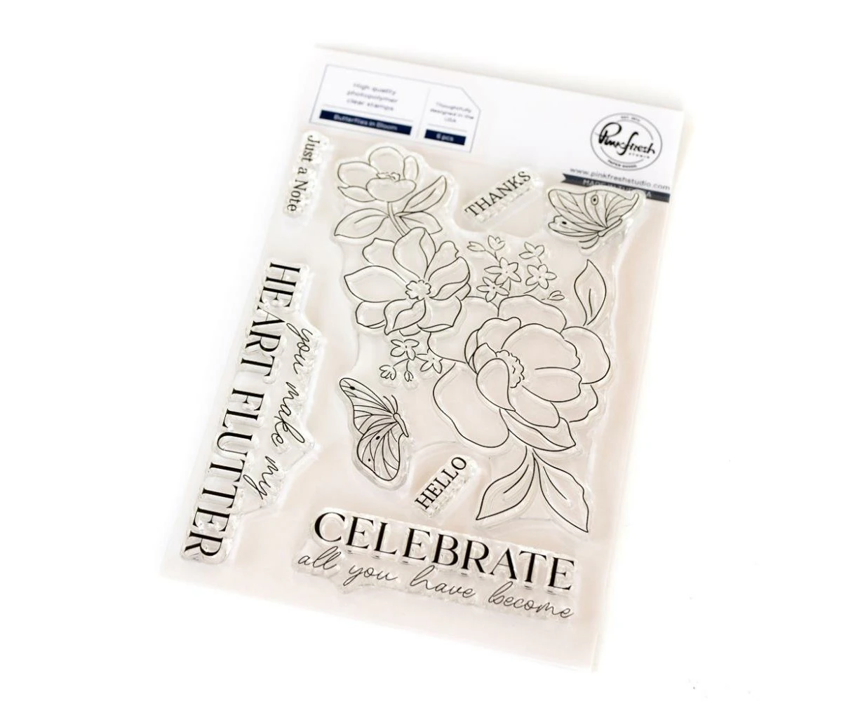 PinkFresh Studio Butterflies In Bloom Stamp