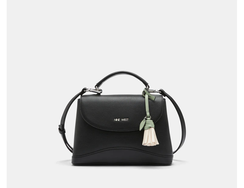 Nine West Maren Top Handle Flap Crossbody Bag - Black