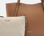 Nine West Ruthie Tote Bag w/ Pouch - Dark Camel