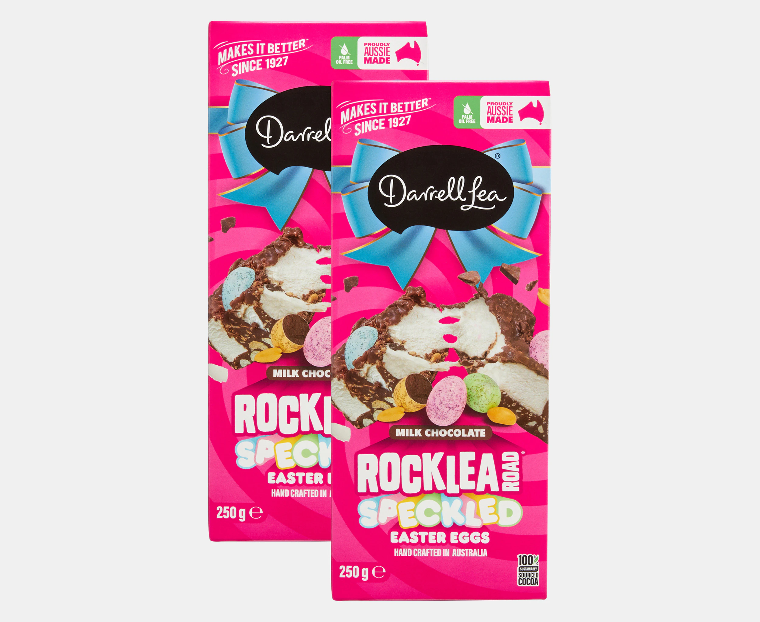 2 x Darrell Lea Speckled Easter Eggs Rocklea Road 250g