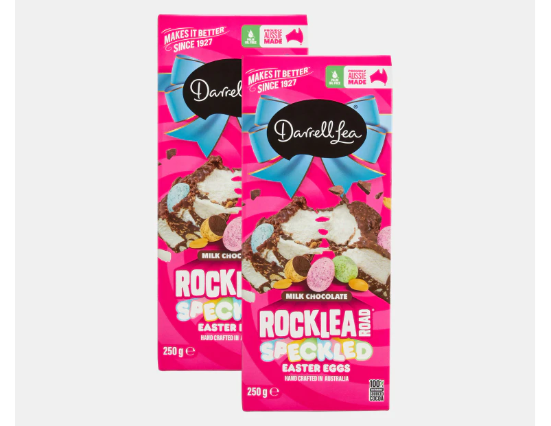 2 x Darrell Lea Speckled Easter Eggs Rocklea Road 250g